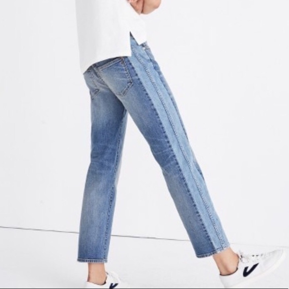 Madewell Cruiser Straight two tone jeans